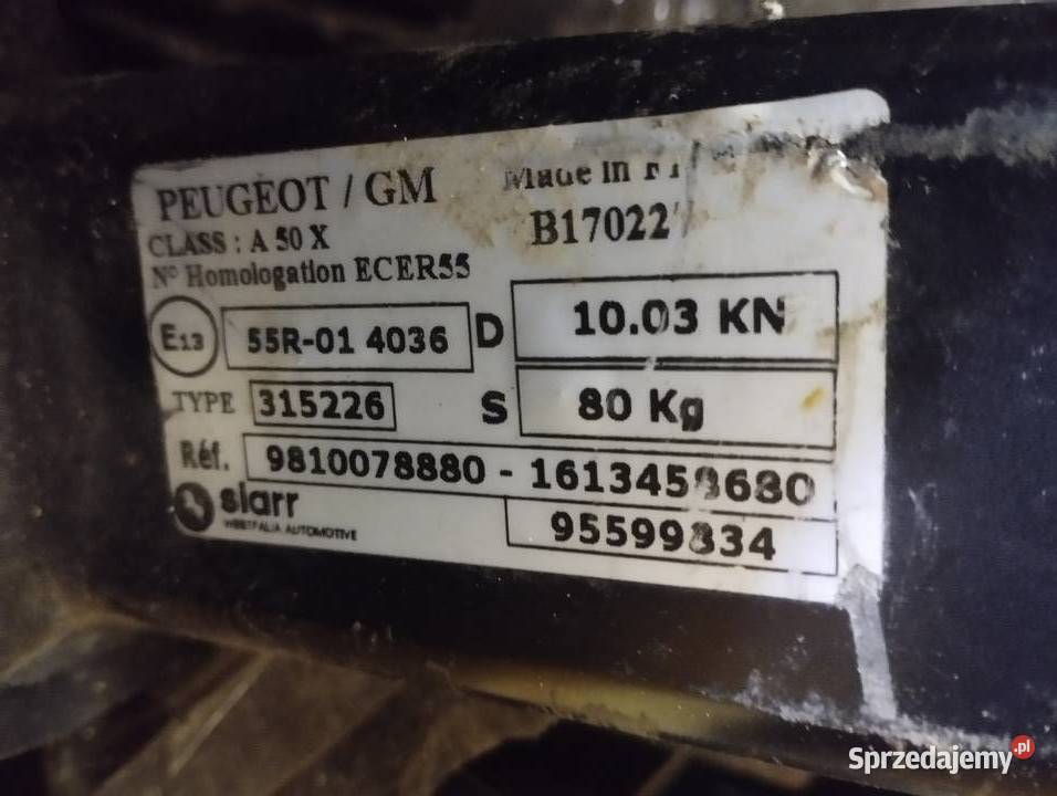 Belka haka holowniczego Peugeot 3008 osobowe Kraków