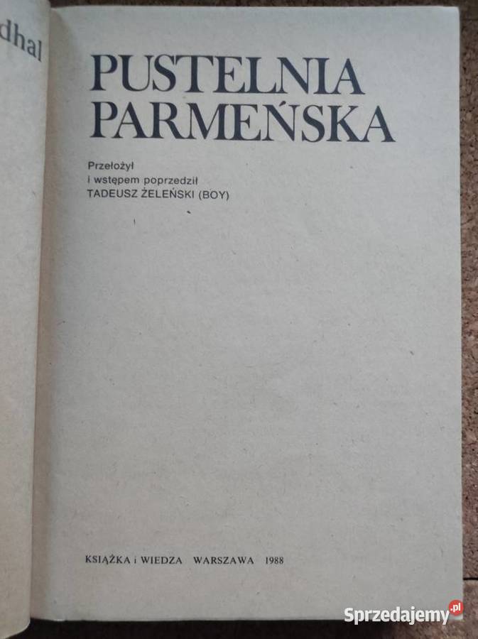 Stendhal Henri Beyle Pustelnia Parmeńska Kielce