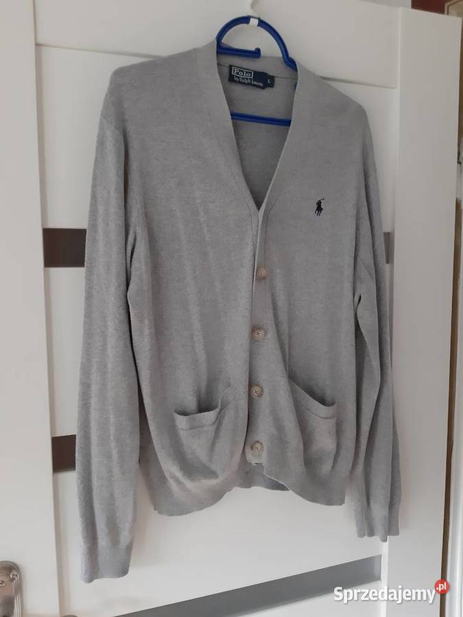 Ralph lauren sweter L szary polo 100oryginał nie Podkowa Leśna