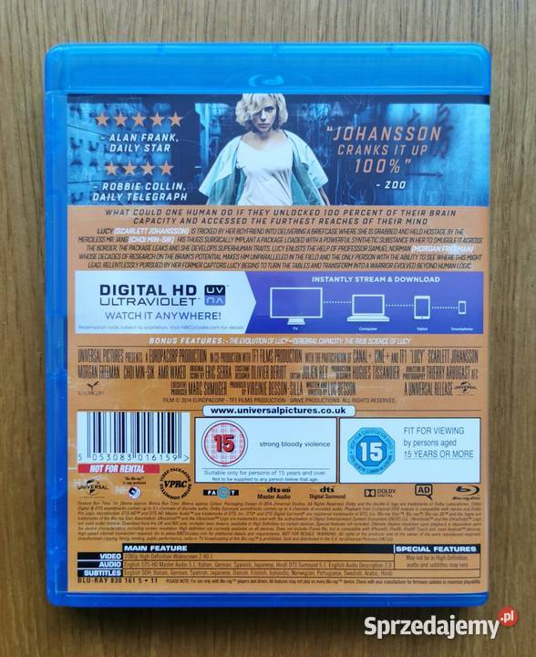 Lucy Bluray En 2014 Scarlett Johansson łódzkie Parzęczew sprzedam