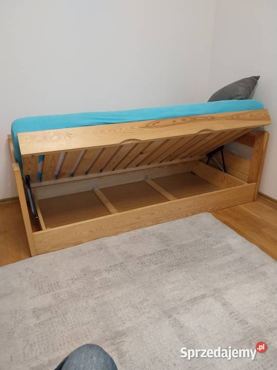 Łóżko z lietgo drewna z materacem 85cm Warszawa