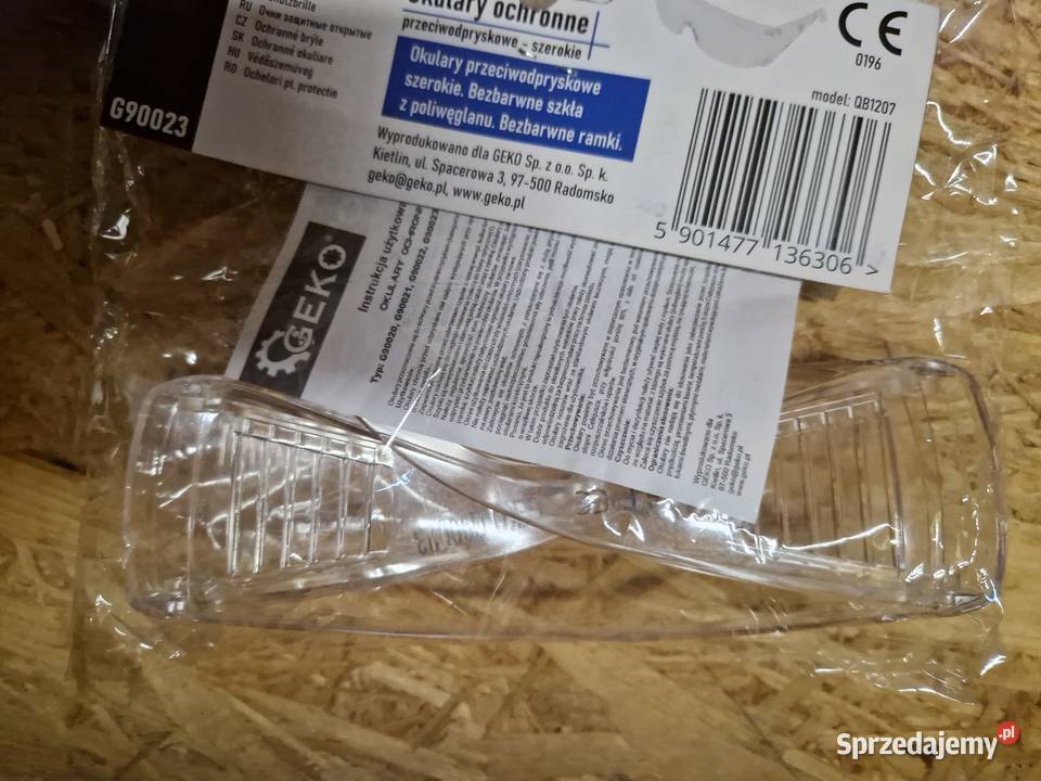 Okulary ochronne przeciwodpryskowe szerokie Głogowa