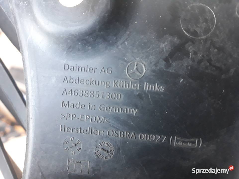 MERCEDES GKLASA W463 OSŁONA KOMPRESOR Motoryzacja Międzychód