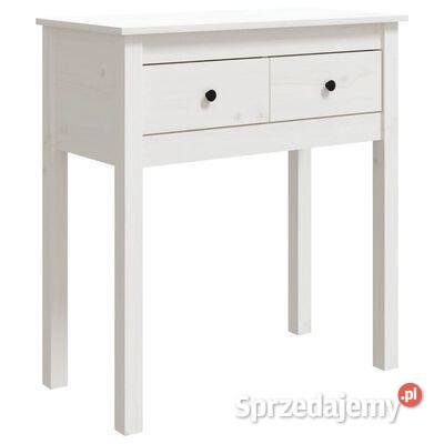 vidaXL Stolik konsolowy biały 70x35x75 lite