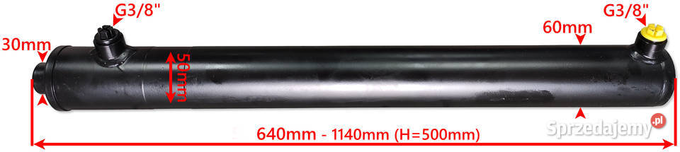 Siłownik Hydrauliczny SMTG 50x30 SKOK 500 2STR Solec Kujawski
