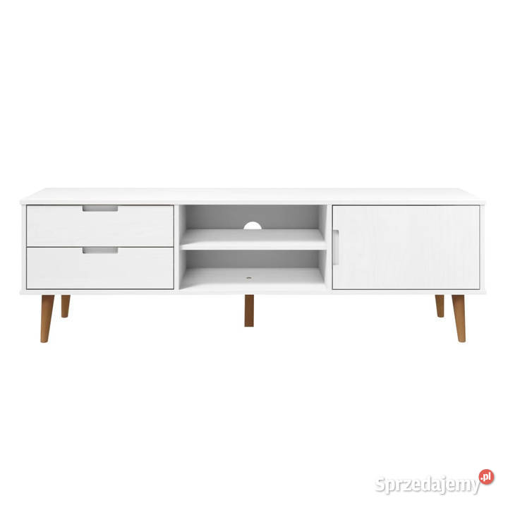 Szafka TV MOLDE biała 158x40x49 lite drewno Warszawa