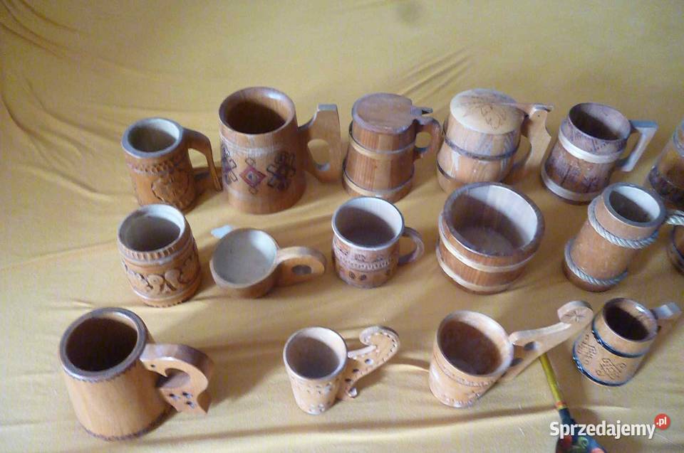 KOMPLET KUFLI DREWNIANYCH GÓRALSKIE ZDOBIONE