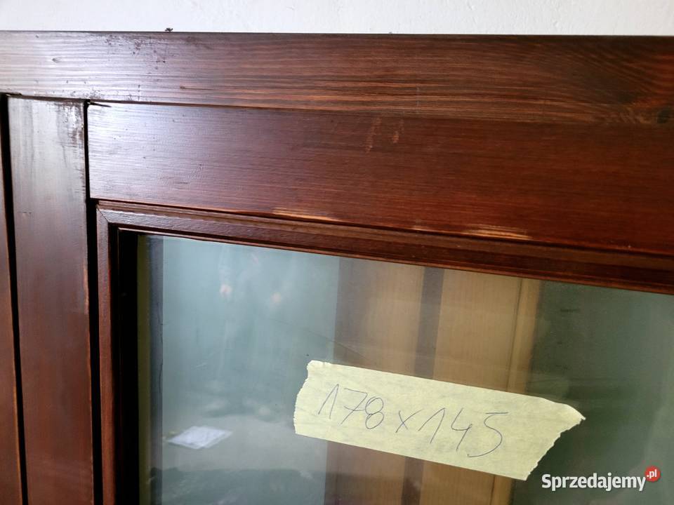 okno okna drewniane 178x145 dwuskrzydłowe 3 opolskie