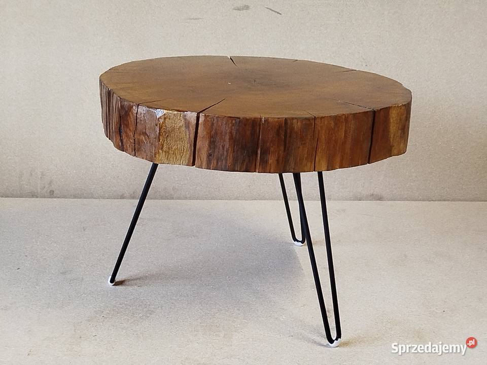 Stolik kawowy z plastra dębu 62cm Stoliki kawowe i ławy śląskie Katowice