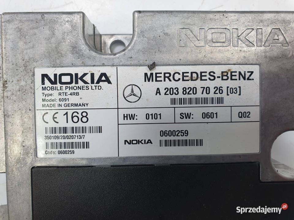 MODUŁ MERCEDES SL500 R230 A2038207026 TELEFONU osobowe Pozostałe Lipno
