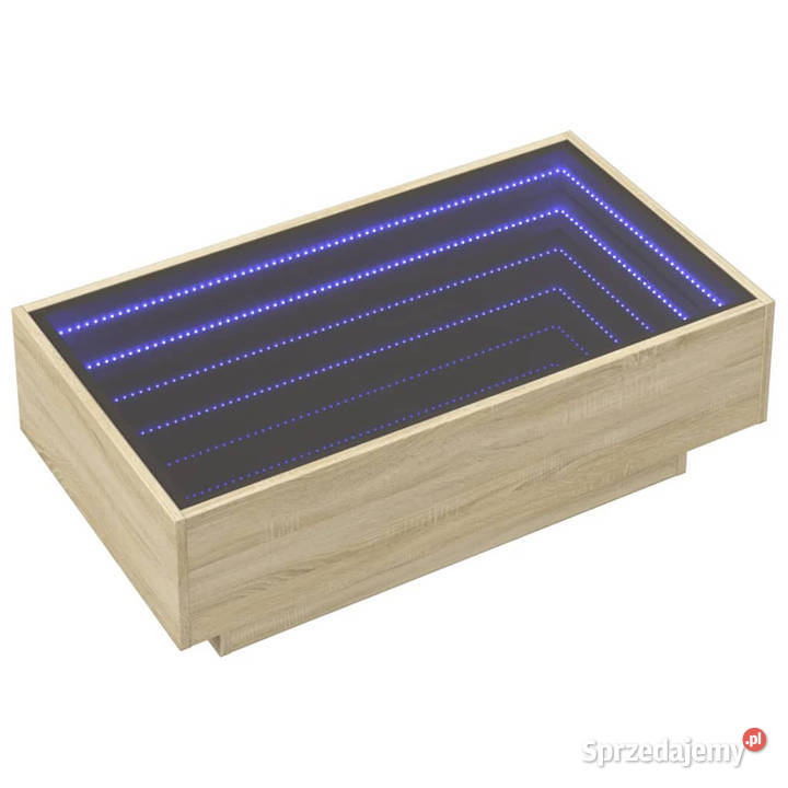 Stolik kawowy z LED dąb sonoma 90x50x30 WM847520 Warszawa