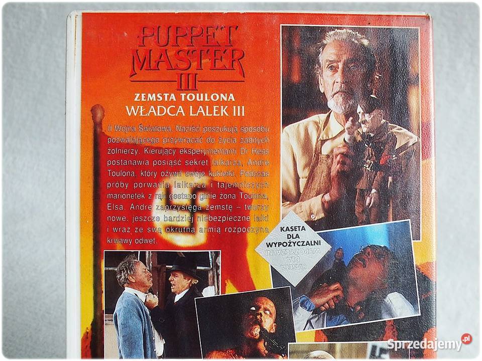 Kaseta VHS Film Władca lalek 3 Zemsta Toulona VHS Żary sprzedam