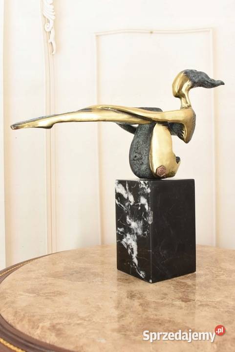 Nowoczesna Rzeźba Łgarska Kobieta Patyna Figura Kraków