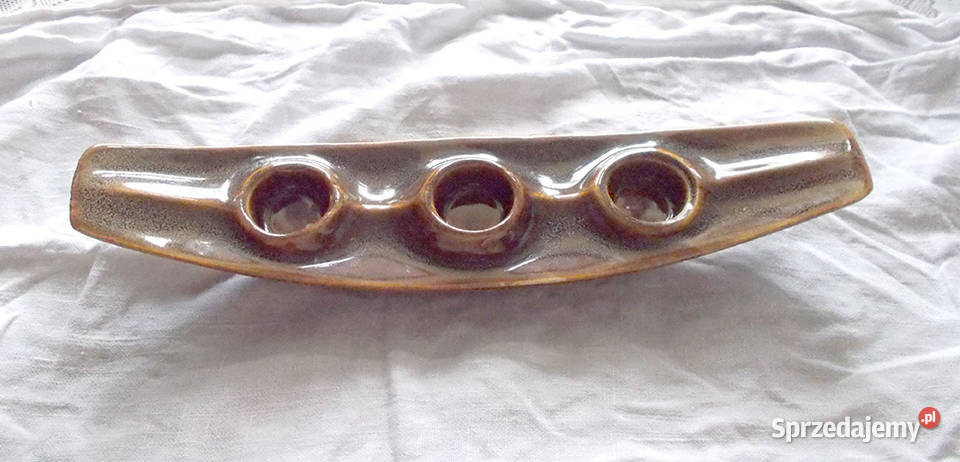 ceramiczny świecznik retro prl ceramika Bydgoszcz
