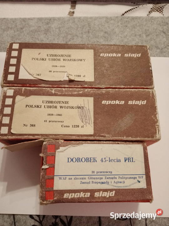 Slajdy rzutnik 3 paczki Uzbrojenie Polski Ubiór Grudziądz