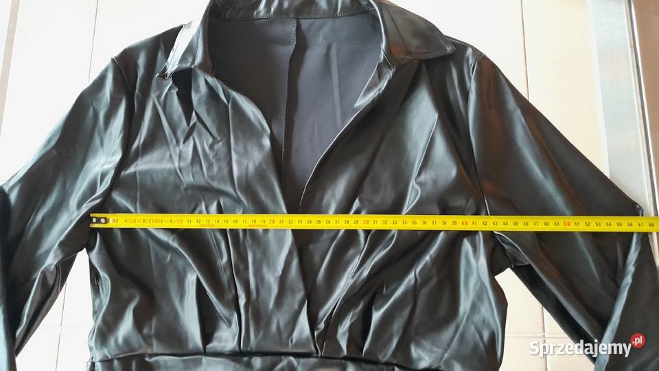 sukienka skórzana skóra L duża na zakładkę Warszawa