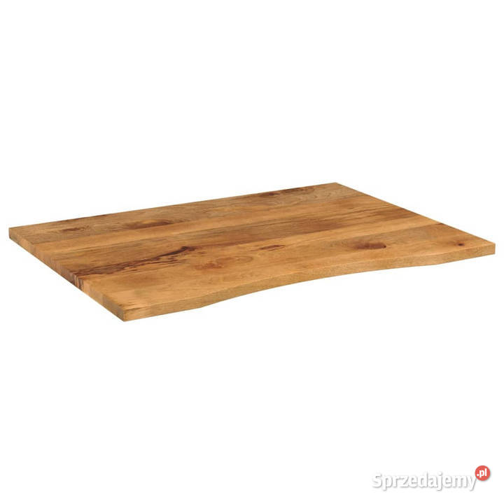 Blat biurka z wycięciem 110x80x25 surowe drewno Akcesoria meblowe