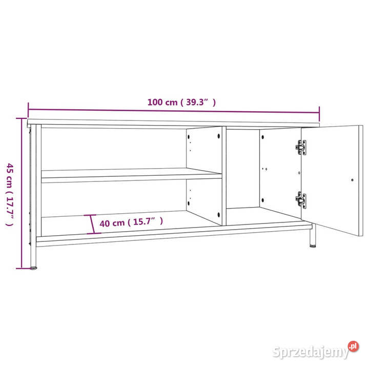 Szafka pod telewizor szary dąb sonoma 100x40x45 Warszawa