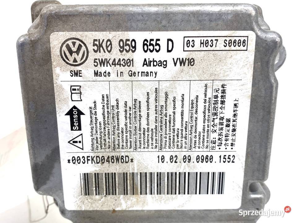 SENSOR AIRBAG VW GOLF VI 5K0959655D 0814 CZUJNIK