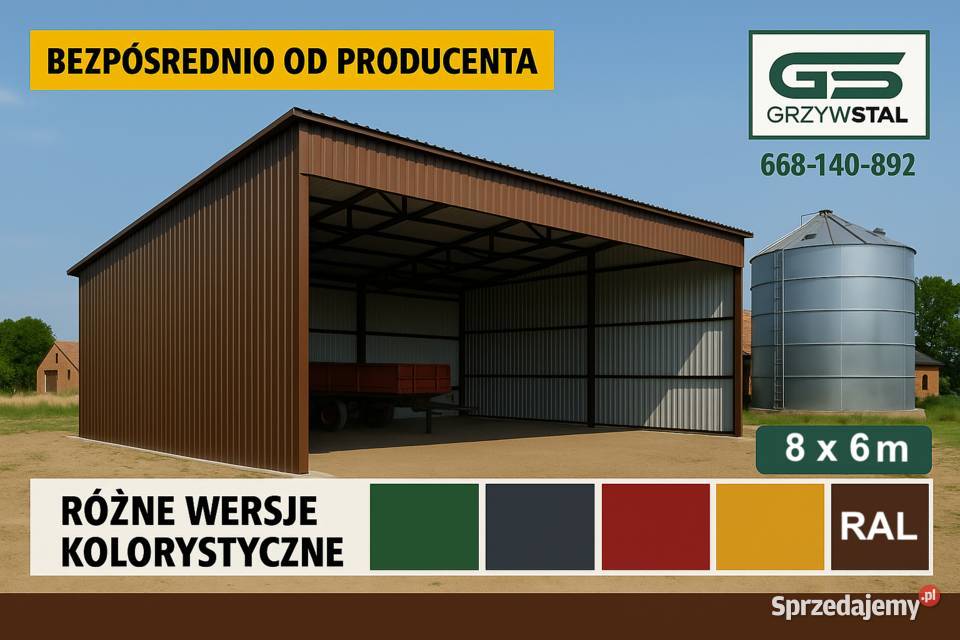 G305 Garaż Blaszany Otwarty Wiata OTWARTA Sucha Beskidzka