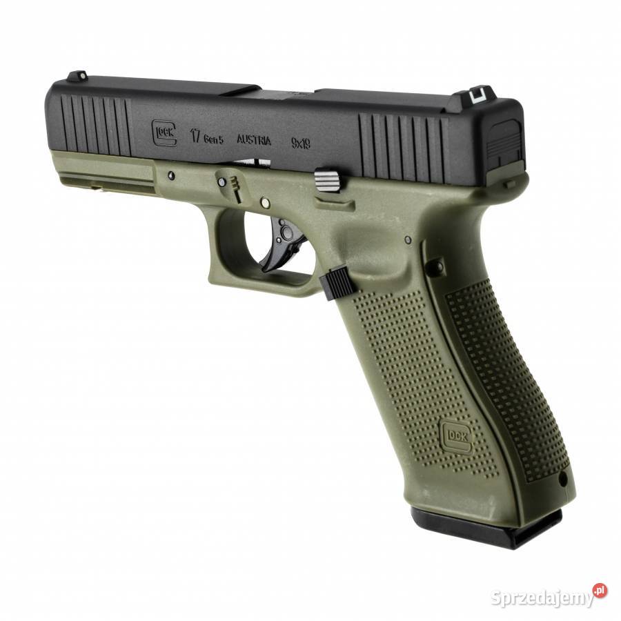 Pistolet wiatrówka Glock 17 gen 5 45 mm zielony Przyłęki