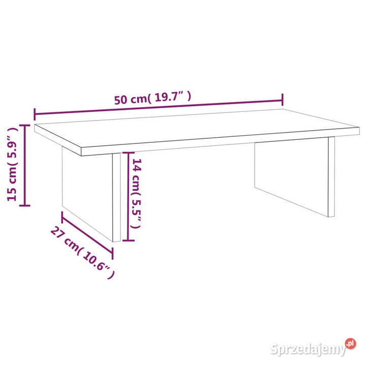 Podstawka na monitor 50x27x15 lite drewno Pozostałe Warszawa