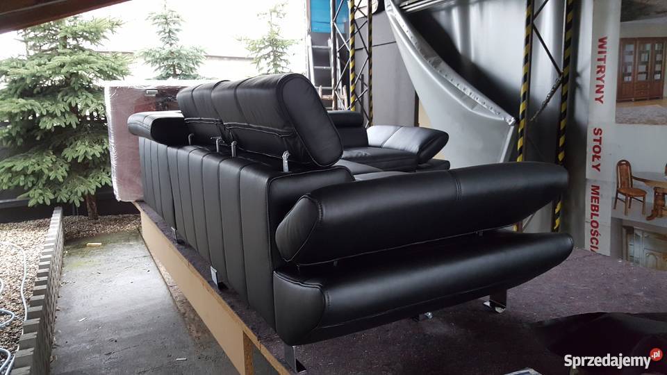 NAROŻNIK NOWOCZESNY SKÓRANATURALNA 100 SPANIE Solarnia