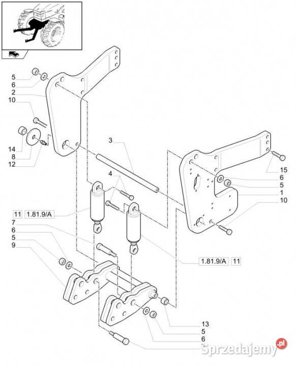 Holland T6010 Wspornik 47126287