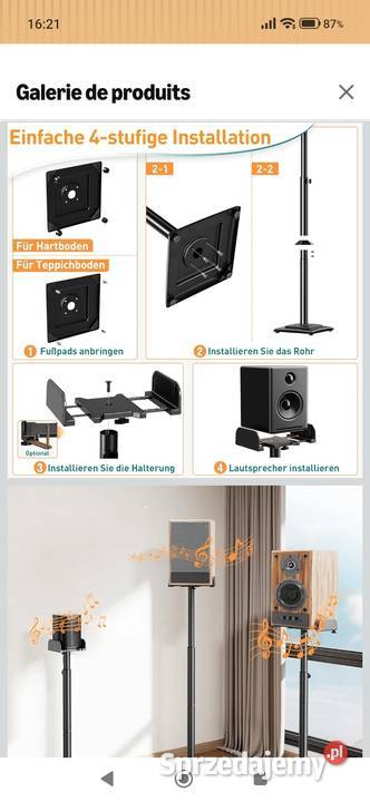 Elived Uniwersalny stojak na głośniki z Sosnowiec