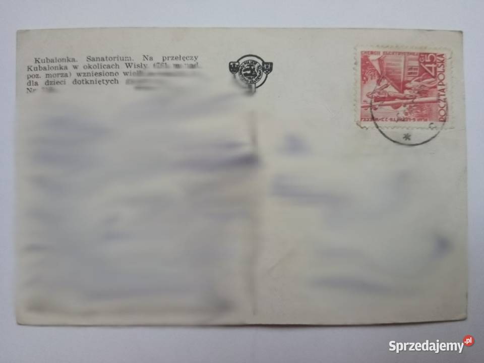 Pocztówka Kubalonka 1952r Znaczek