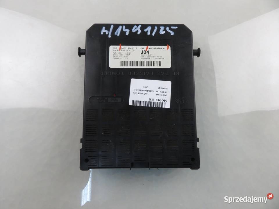 BSI PEUGEOT 307 HDi 9651197680A 9651196980A