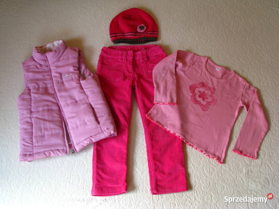 Różowa pikowana kamizelka dziecięca 122 Brzegi