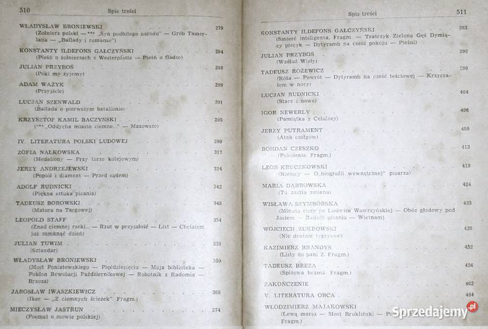 Literatura Współczesna Antologia i opracowanie Chełm sprzedam