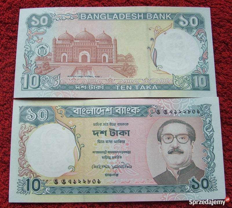 BANGLADESZ 10 TAKA Kolekcjonerski Banknot 1 Katowice