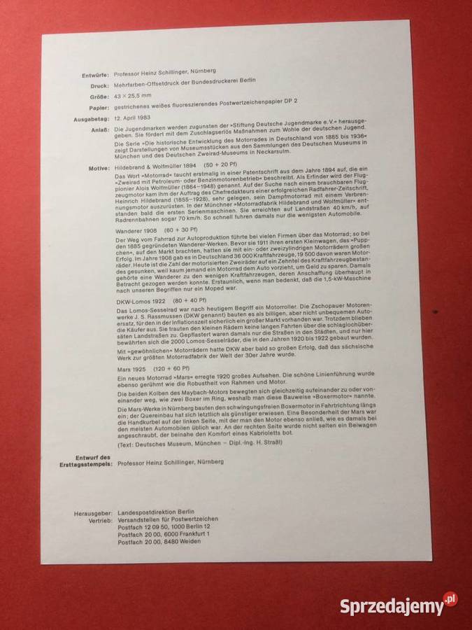 559 Niemieckie Specjalne Znaczki Pocztowe