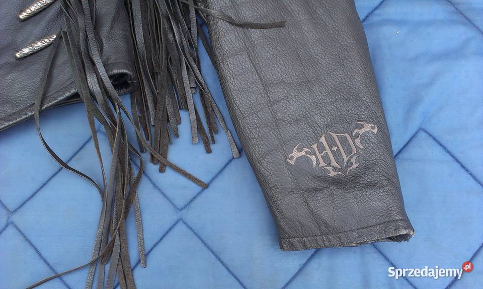 Kurtka skórzana damska ramoneska skóra frędzle Rybnik