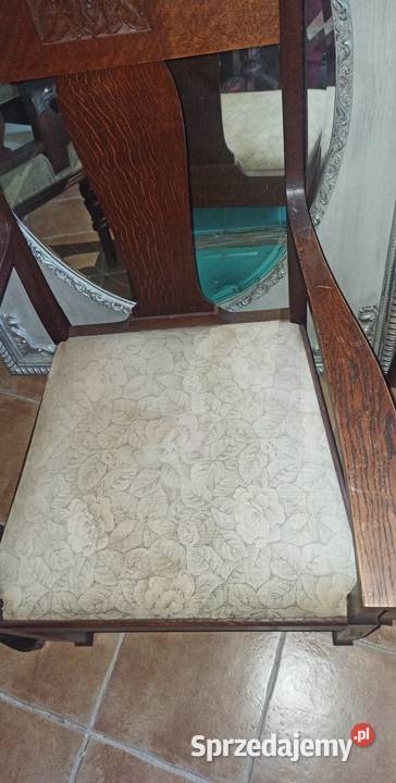 Fotel z podłokietnikami Tapicerka Liście Gdańsk