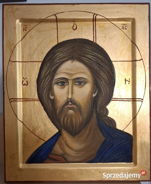 Ikona pisana Pantokrator na desce lipowej 30 x Szczecin