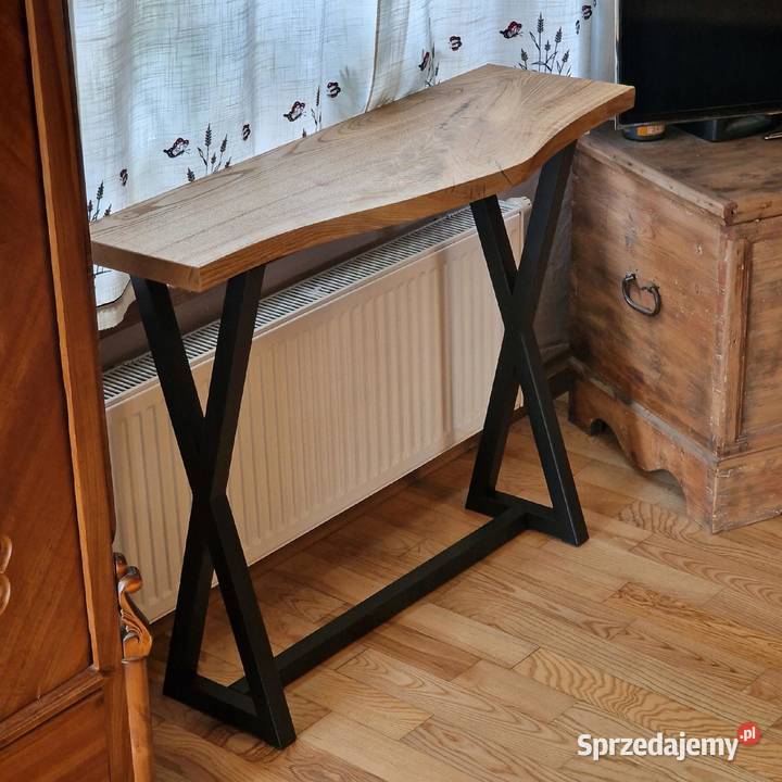 Konsola loft BLAT DĘBOWY NA WYMIAR naturalna Konsole