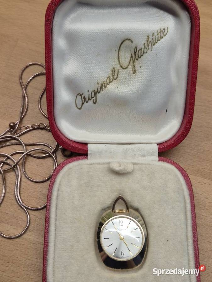 Rzadki unikalny zegarek naszyjnik Glashutte Chorzów sprzedam