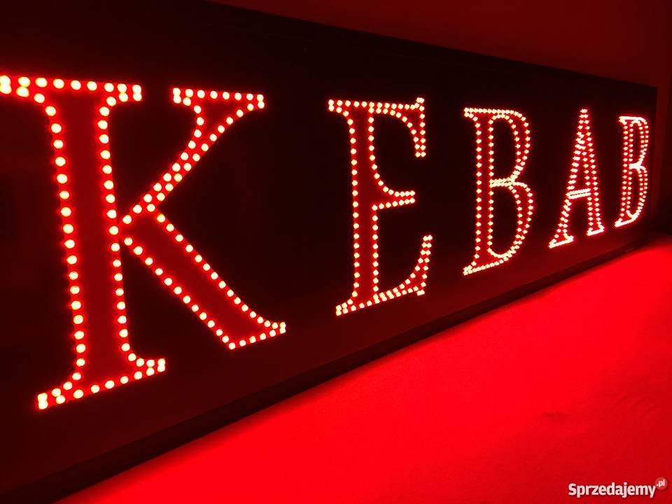 LED reklama KEBAB 200x50 zewnętrzna NOWA Pomiechówek