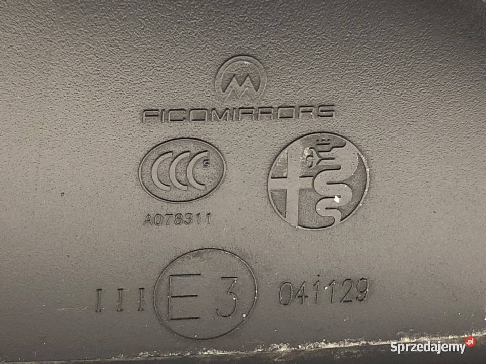 LUSTERKO LEWY ALFA STELVIO SUV Nero Vulcano osobowe