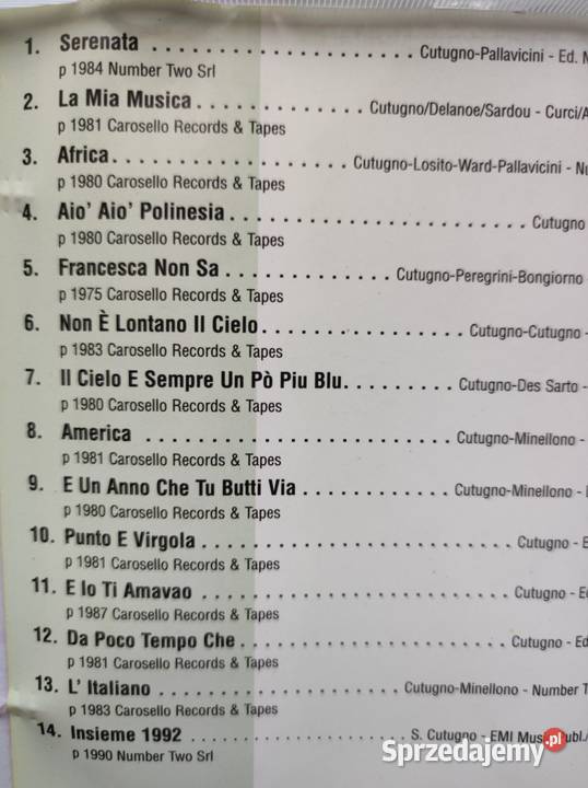 toto cutugno serenata insieme la mia musica 1998 Kielce
