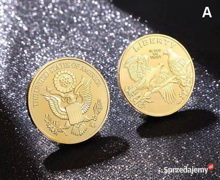 Monety pamiątkowe repliki w kolorze złotym 6