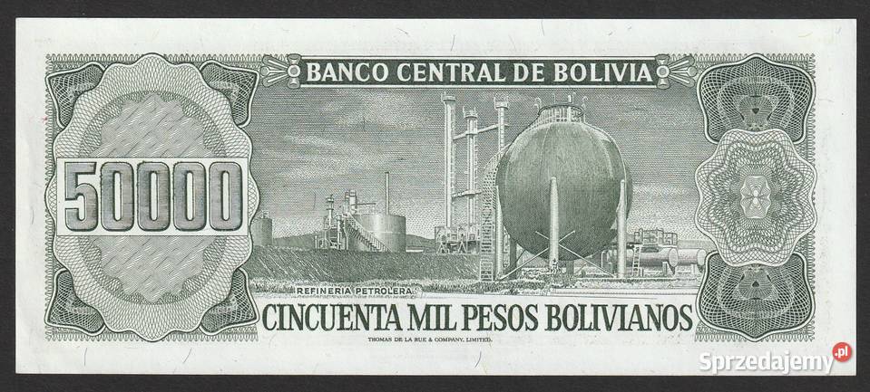 BOLIWIA 50 000 pesos bolivianos 1984 STAN Łódź