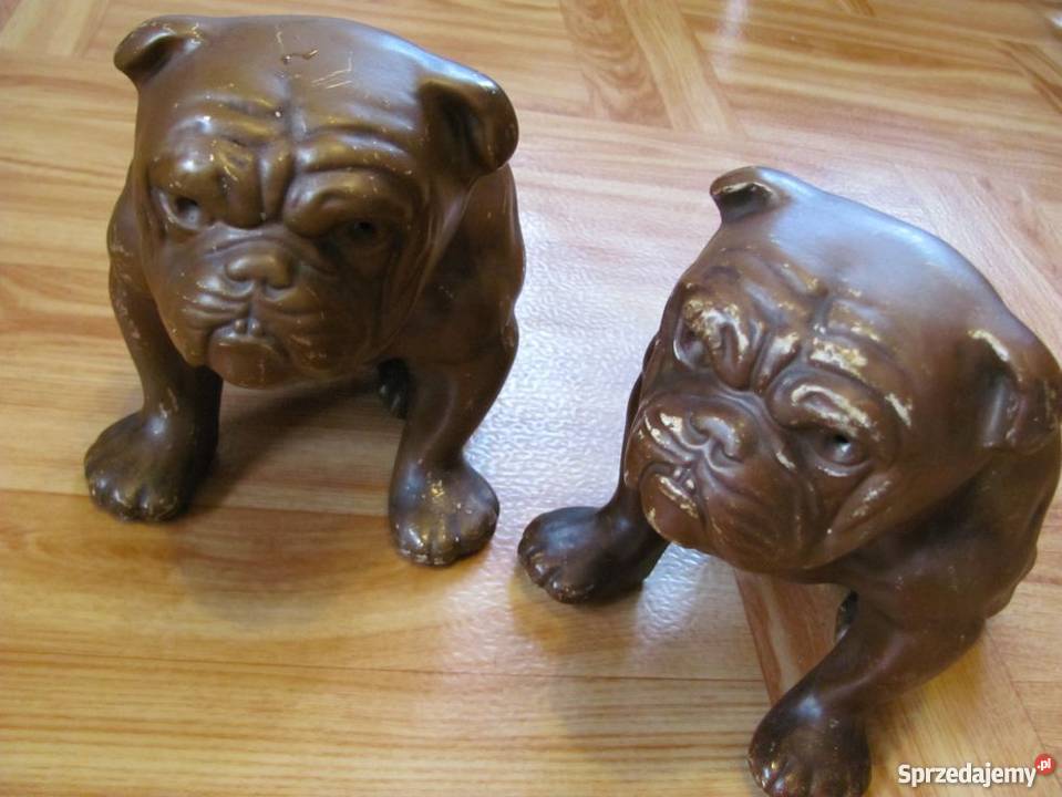 figurki buldoga 2 sztuki inny kolor