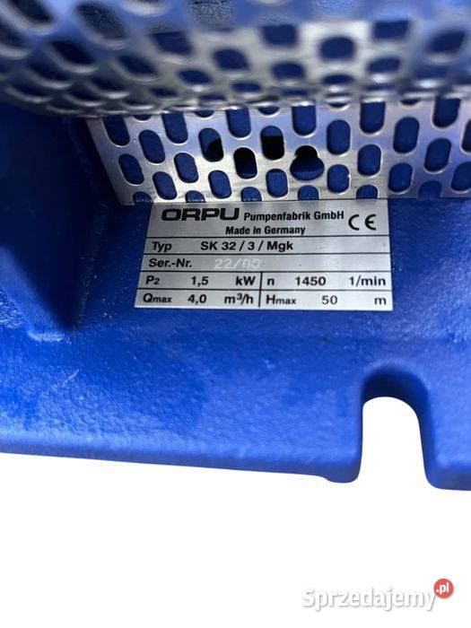 Pompa hydroforowa SK 323 40m3h 15kw ORPUGermany Pozostałe Tuliszków