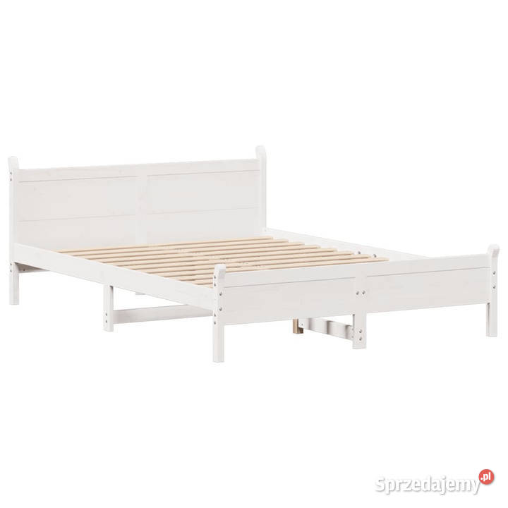 Rama łóżka bez materaca biała lite drewno 72cm Łóżka mazowieckie Warszawa
