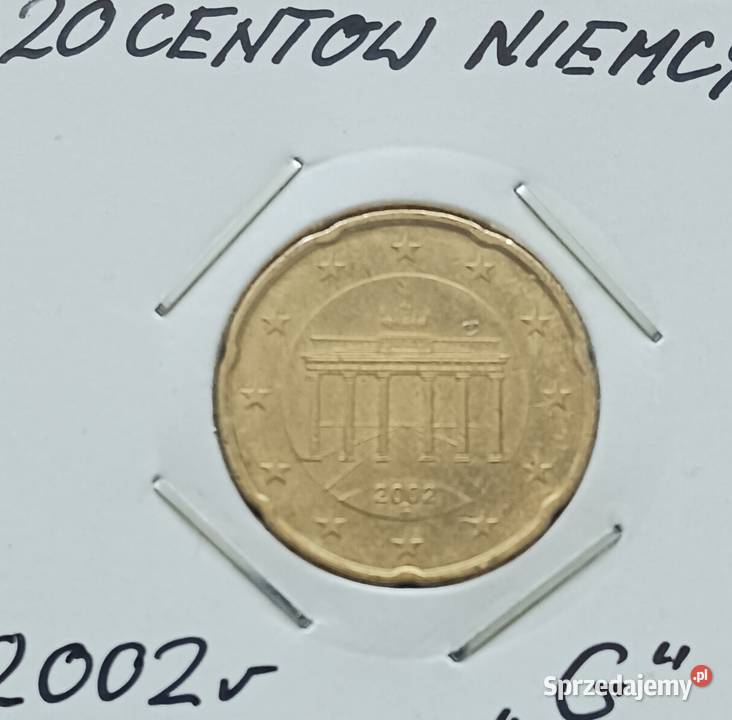 20 Centów Niemcy 2002 r men G Konin