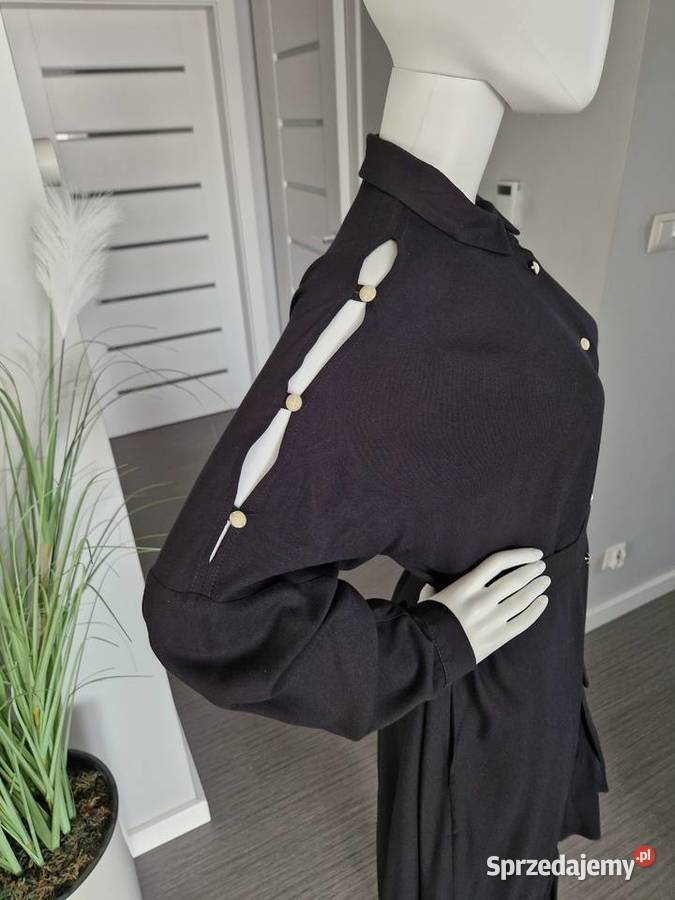 Czarna sukienka szmizjerka Spódnice i sukienki Nowogard